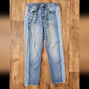 Madewell Cruiser Straight Crop Jeans: Pieced Edition – Abilene Wash – Size 26